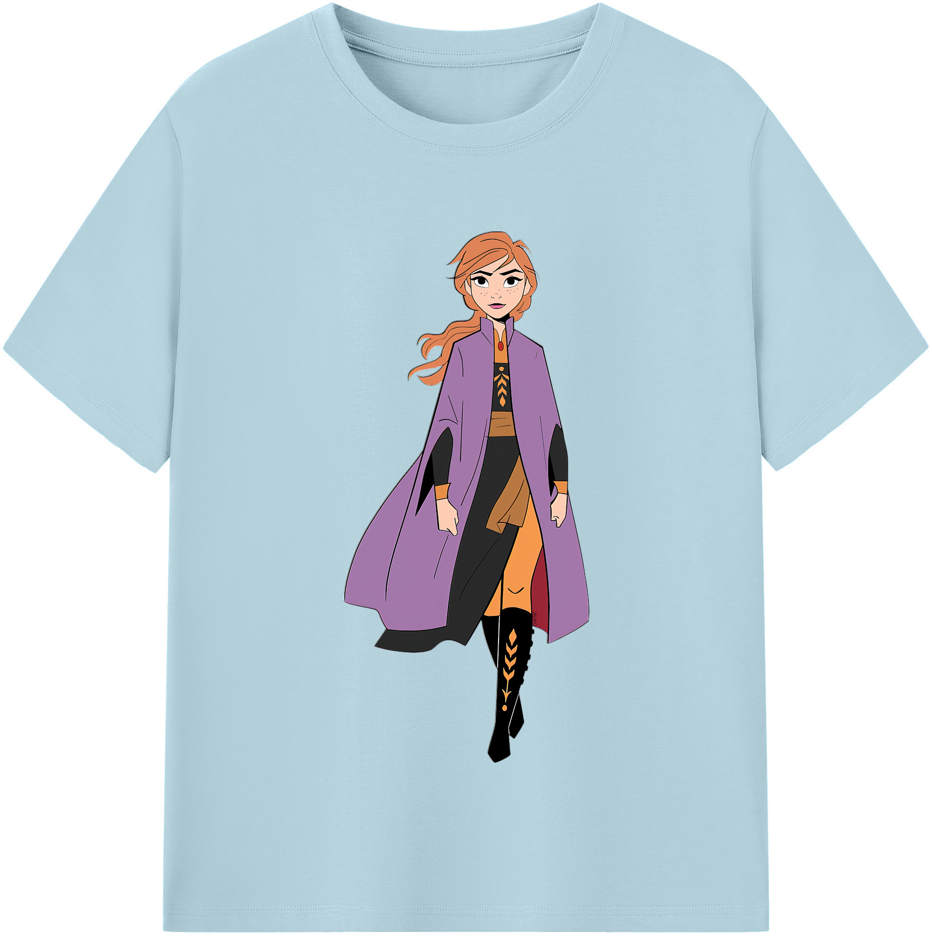 （画像用） アナと雪の女王 アンナ エルサ Frozen Anna Elsa 綿100％半袖Tシャツ（フロントプリント）